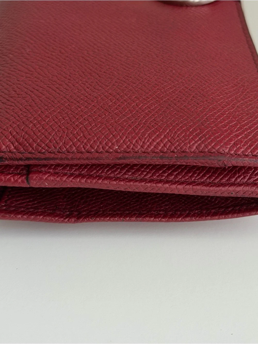 Authentic Bvlgari Clip Red Leather Long Wallet